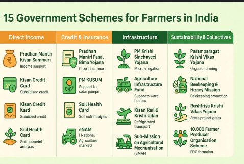 List of Government Schemes for Farmers !